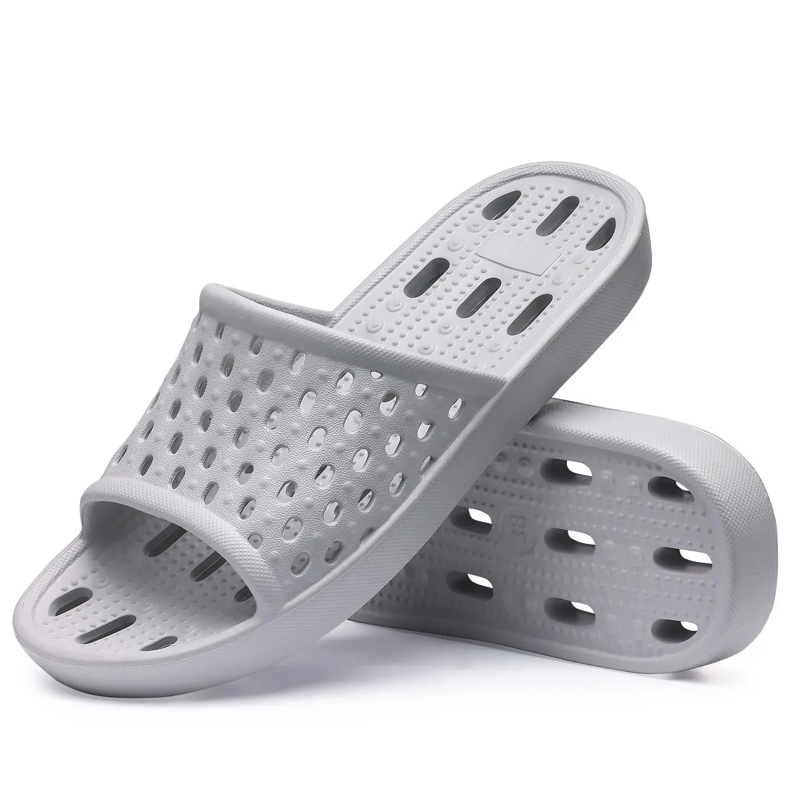 CRACOMIN Summer New Shower Shoes For Women Quick Dry Pool Sandals With Drain Holes Bathroom Slides Lightweight EVA Home Slippers